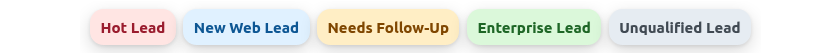 Salesforce Record Indicator lead rule configuration examples.